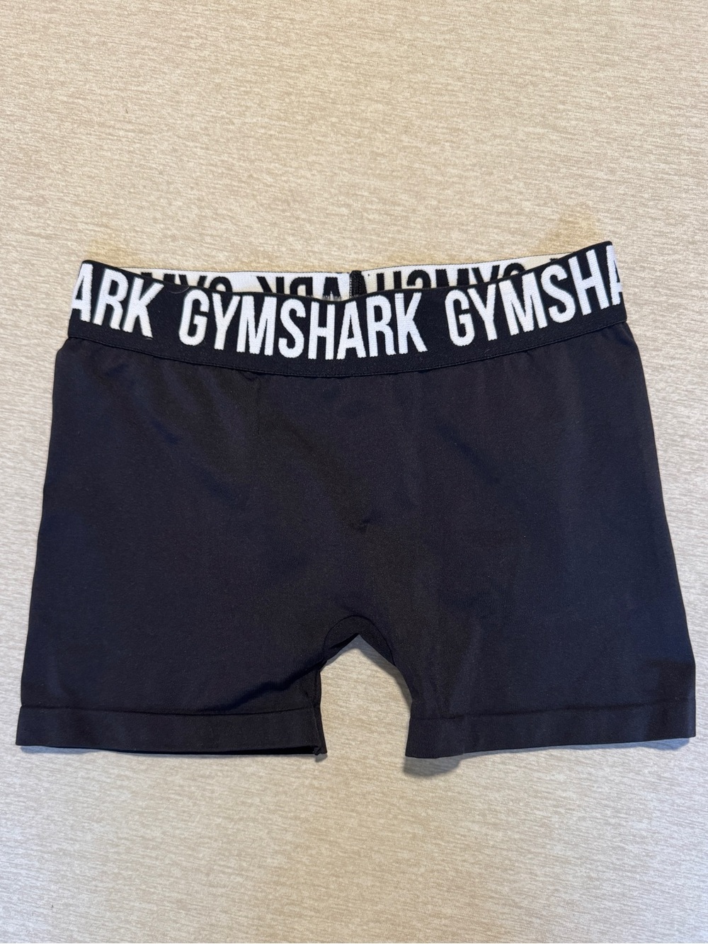 Gymshark Flex Shorts Black Size S 3” Inseam Logo Waistband Athletic Gym Shorts